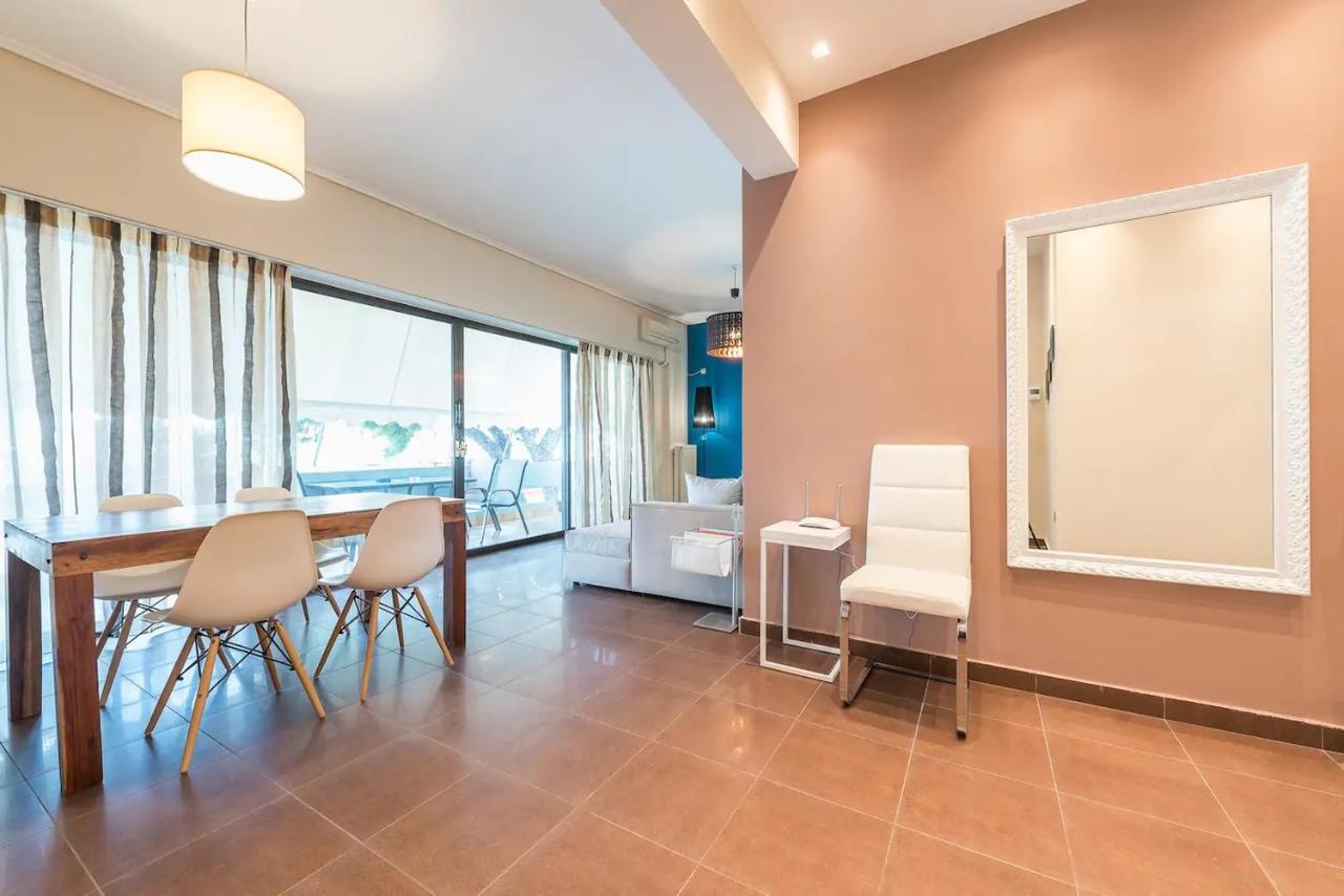 Glyfada Glass-Walled Designed Apt Athena Bagian luar foto